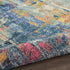 2' X 6' Blue And Yellow Abstract Power Loom Non Skid Area Rug